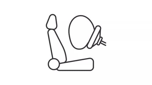 Animated airbag line icon