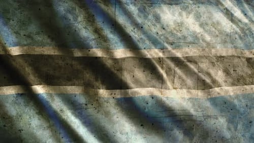 Seamlessly Looping Distressed Flag with Grunge Texture