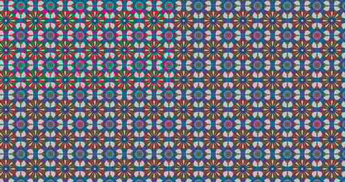 Vibrant Geometric Kaleidoscope Pattern Background Animation
