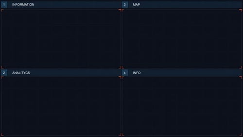 Animated Futuristic HUD Data Grid Interface