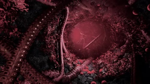 Voodoo Horror with Red Tentakles