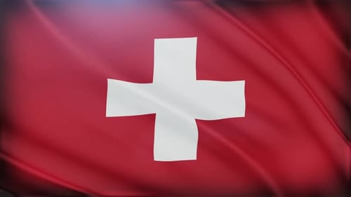 Dynamic Waving Flag of Switzerland Background Animation