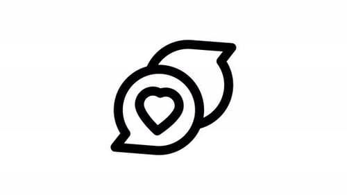 animación de iconos de línea de marketing digital