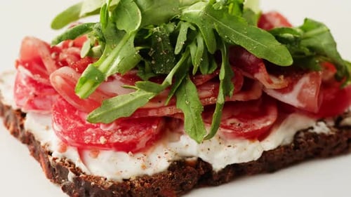 Close Up of a Delicious Sandwich on Bread