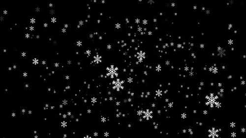 Falling Snowflakes Winter Holiday Loop Overlay