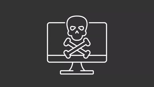 Animation en ligne blanche sur la mort informatique