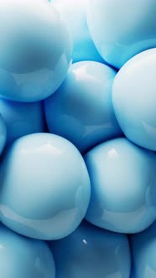Blue soft balls background