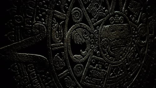 Ancient Stone Carving of Circular Geometric Pattern