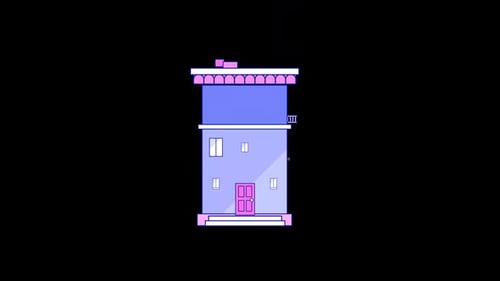 Flat Design Building Construction Animation
