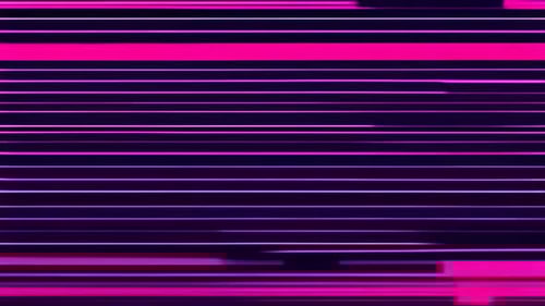 Fast Glitch Digital Lines Background with Pink and Purple Neon