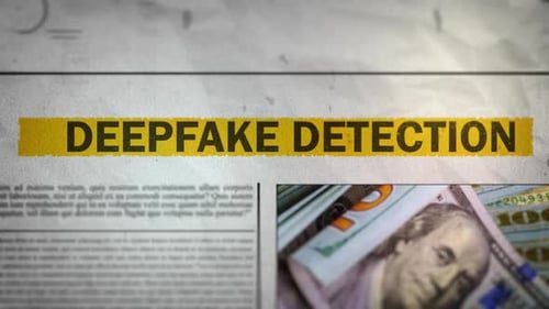 Deepfake Detection Newspaper Headline Reveal with Highlight