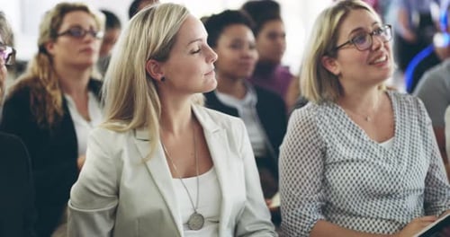 Diverse Group Attends Business Presentation
