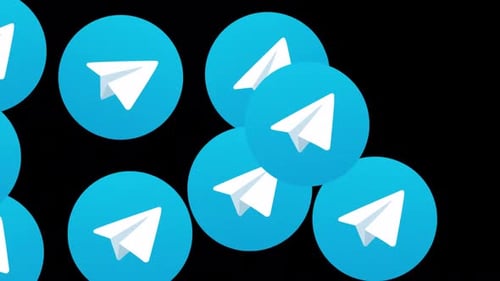 Telegram Social Media Icons Transition Alpha Channel