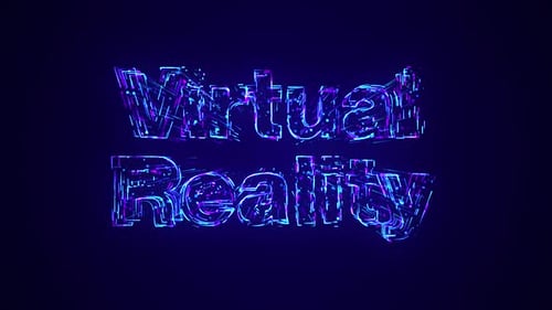 Futuristic Digital Text Reveal for Virtual Reality Concepts