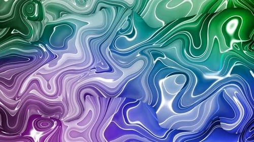 Abstract Fluid Waves Background with Glowing Contour Lines