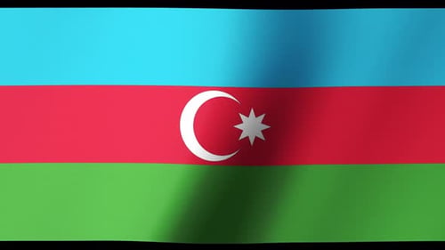 Animation du drapeau azerbaïdjanais