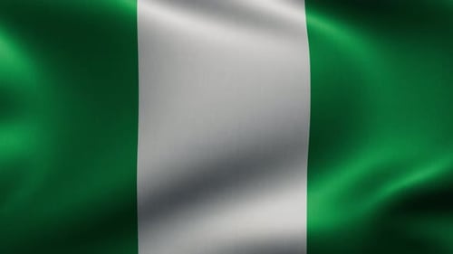 Realistic Waving Flag of Nigeria Animation