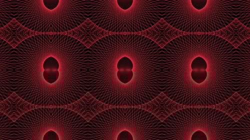 Seamless Red Geometric Line Pattern Hypnotic Background Loop