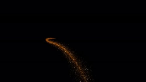 Confettis de luxe, faisceau de vagues scintillant, particules de poussière magiques étincelantes. Des étincelles de poussière, des étoiles dorées brillent