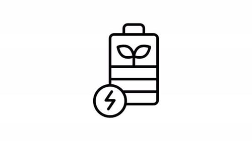 Animiertes Öko-Batterie-Symbol