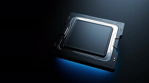 Futuristic 3D Processor Chip Reveal Animation
