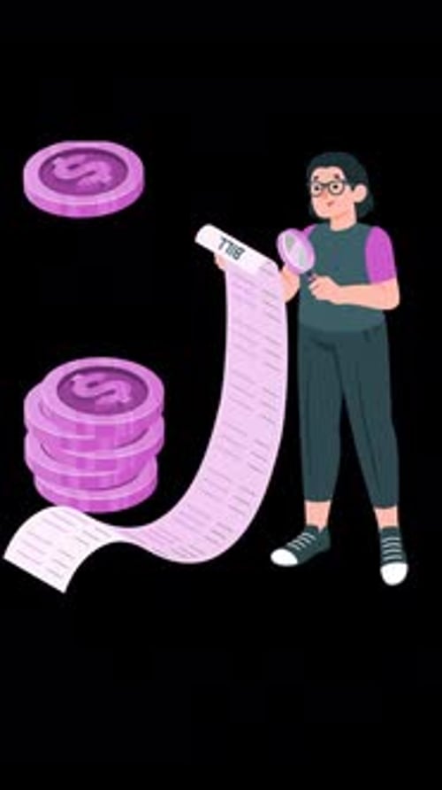 Woman Analysis Bill Vertical Alpha Channel
