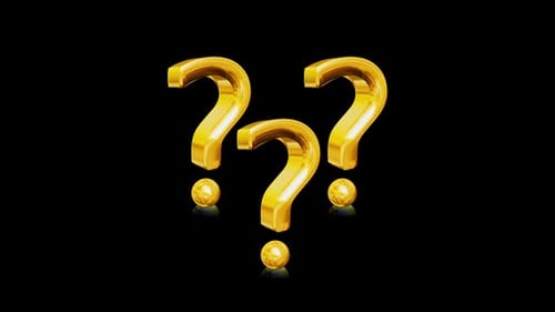 Gold Question Mark 3d Icon Animation