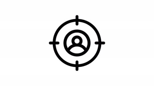 Animation mit Headhunting-Liniensymbol