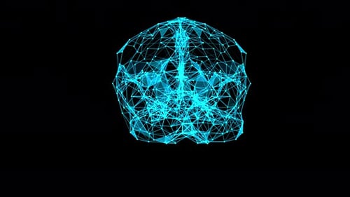 Abstract Technology Cyber Brain Plexus Background Fx/ 4k animation of an abstract hi-tech background