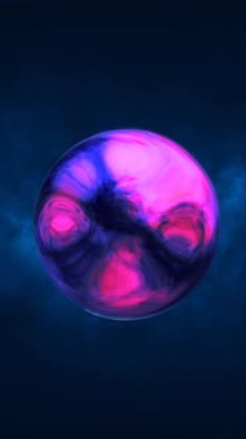 Vibrant Fluid Sphere Abstract Motion Background