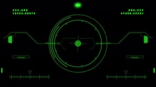 Technologie d'interface HUD numérique futuriste verte