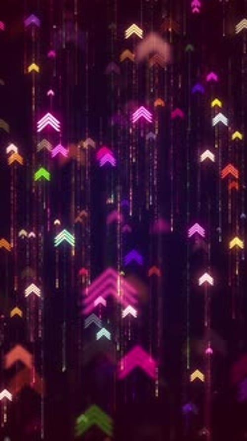 Colorful Vertical Background of Arrows Flowing towards up for mobile phone