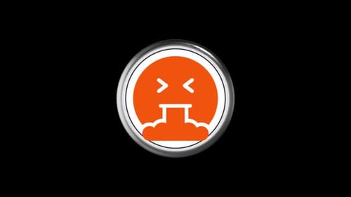 3D-Loop-Animation des Kotz-Emoji-Symbols