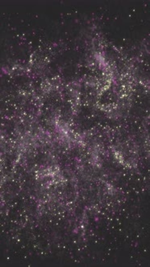 Abstract Background of Pink Spots Moving in Black Studio 3d Animation