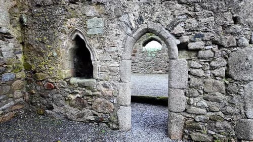 ancient medieval doorway in church ruins at Castledermot Kildare Epic Locations and landscapes Irela