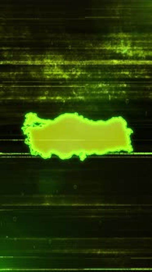 Turkey Digital Futuristic Glitch Map