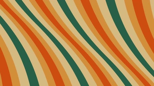 Animated Retro Wavy Stripes Looping Background