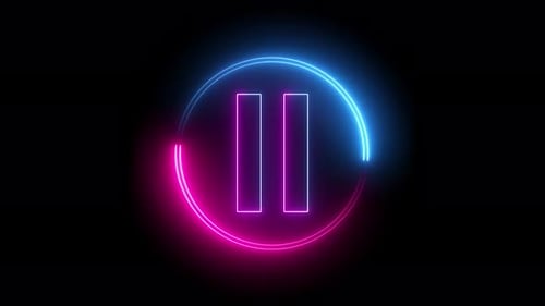 Pause-Schild in Blau und Rosa. Vd 1153