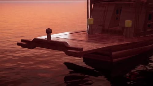 wooden boat on the sea