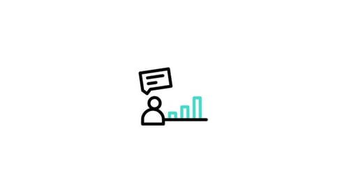 Animated Flat Design Icon of Business Communication and Growth