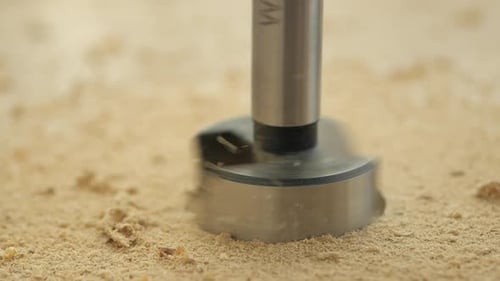 Woodworking Drill Bit in Action at a Workshop