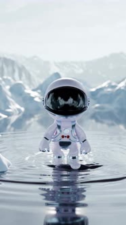 Cartoon Astronaut Loop Animation Satisfying Video