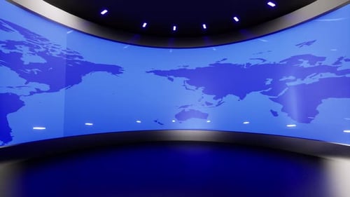 News Studio Background - World Map Background