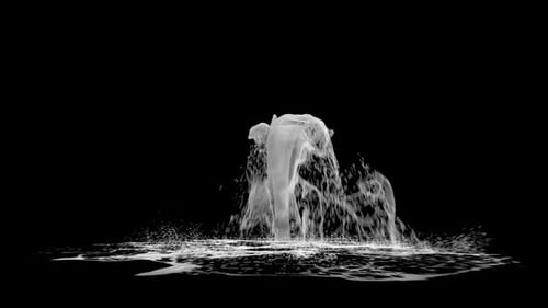 Dynamic White Fluid Burst and Splash Reveal
