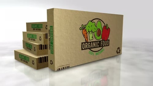 Organic Food Box Product Packaging Animated Presentation