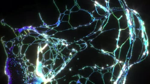 Fluid Neon Energy Burst and Splatter Motion Effect