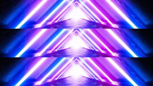 Glowing Particles Digital Tunnel Motion