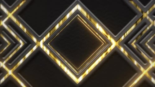Elegant Golden Diamond Geometric Pattern Loop Background