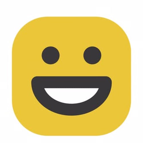 Animated Laughing Emoji Icon Flat Design