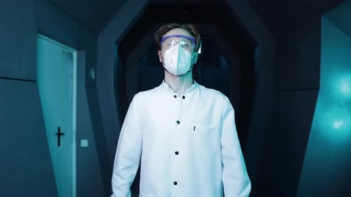 Portrait of Caucasian Man Working in a Laboratory